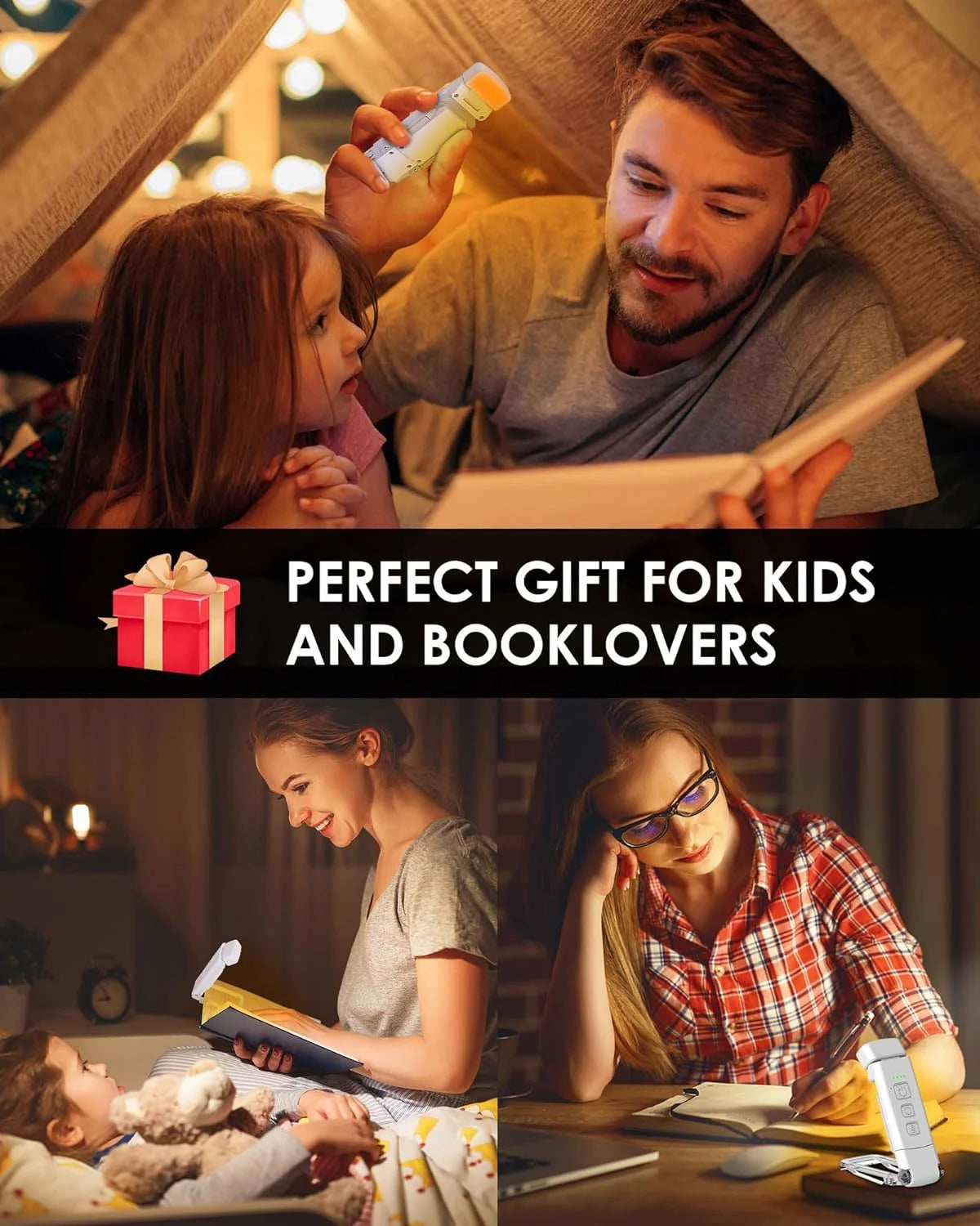 Book Light, Rechargeable Book Light for Reading