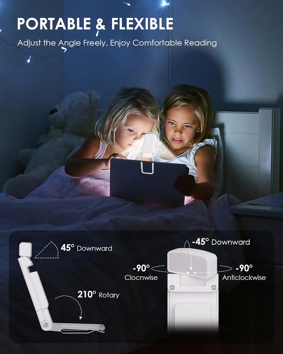 Book Light, Rechargeable Book Light for Reading