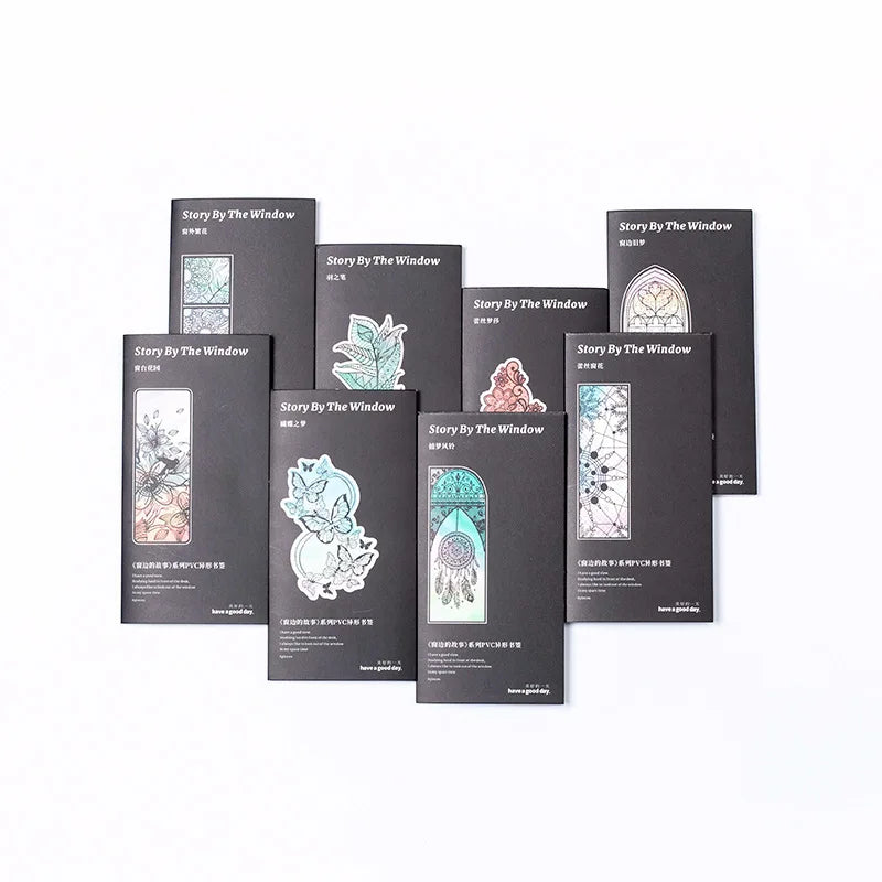 6 Pcs/Set Butterfly Feather Flower Dreamcatcher Bookmark PVC Matte Reading Book Mark Retro Book Page Marker Stationery Supplies