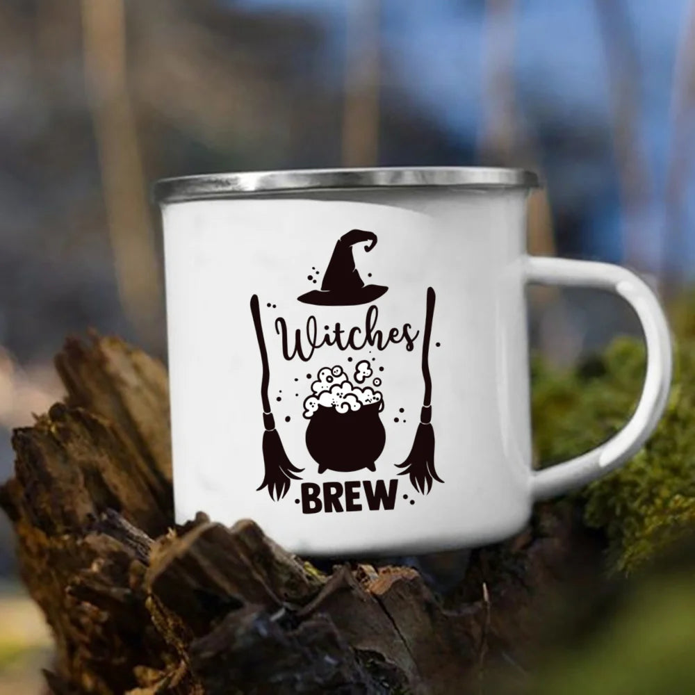 Witches Brew Coffee Mug Halloween Enamel Mug Halloween Party Mug Gift Halloween Mug Drinkware Autumn Cup