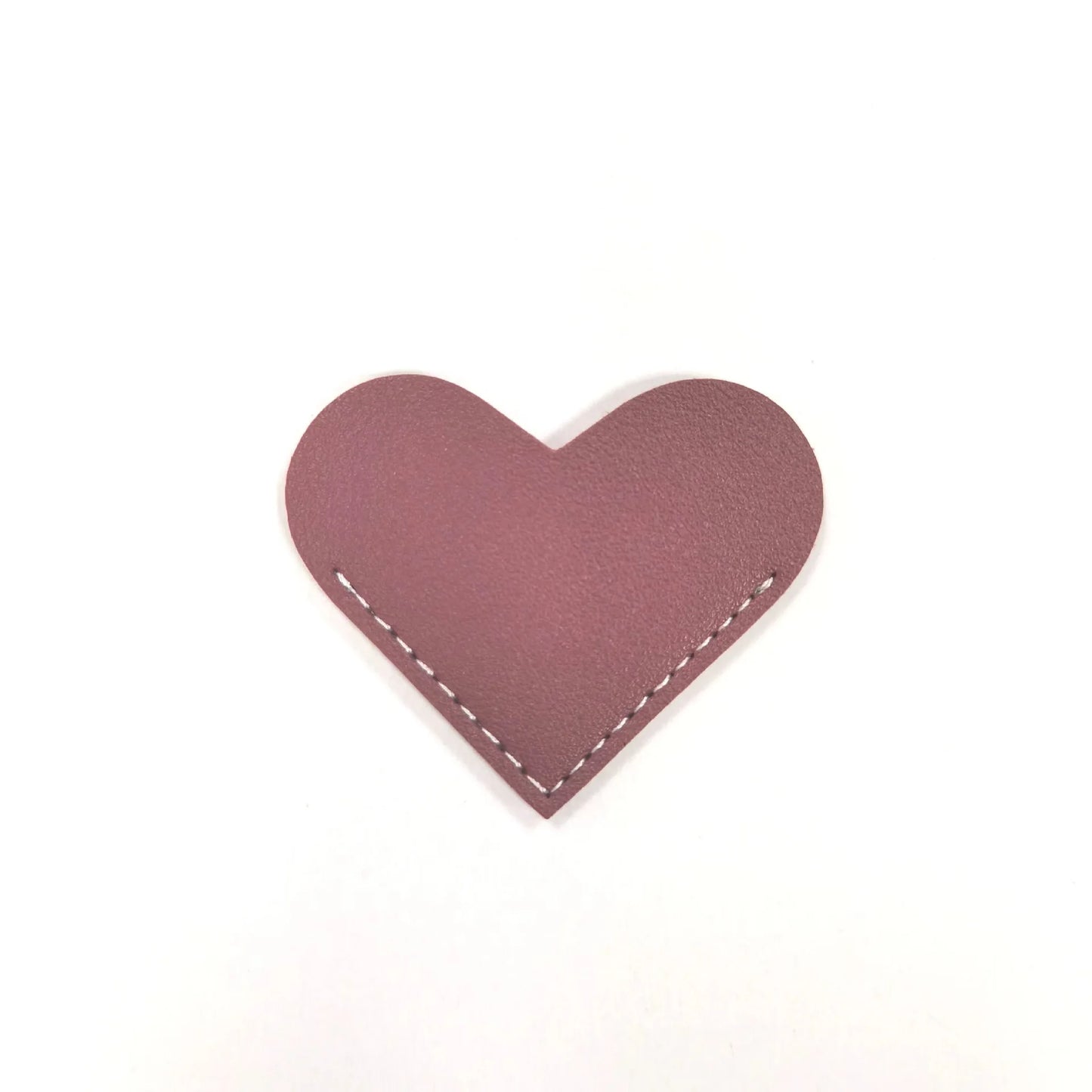 2Pcs PU Bookmark Leather Heart Bookmark Mini-Portable Gift Heart Bookmark Page Folder Corner Protective Cover School Supplies