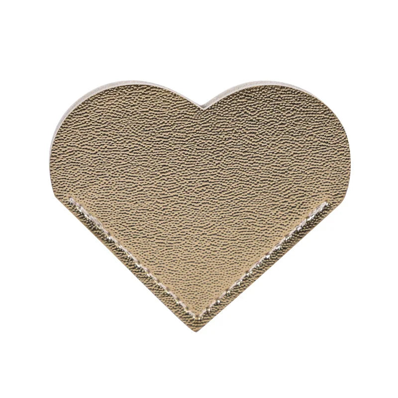 2Pcs PU Bookmark Leather Heart Bookmark Mini-Portable Gift Heart Bookmark Page Folder Corner Protective Cover School Supplies
