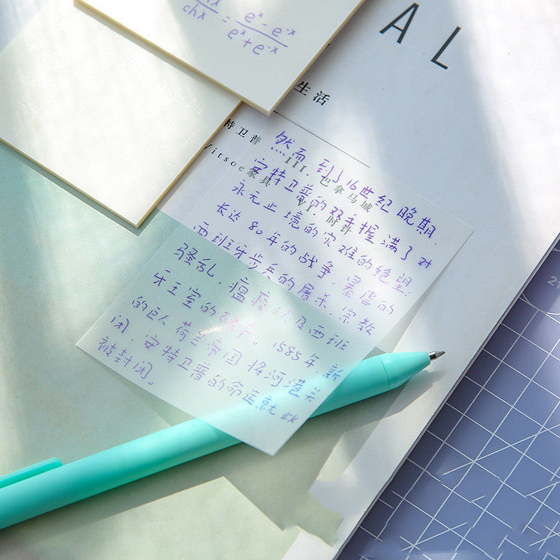 PET Transparent Post-It Notes Waterproof Material Sticky Notes