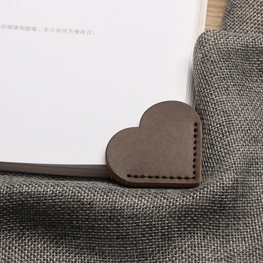 1 Pack Handcrated Vintage Leather Bookmarks for Book, Mini Corner Page Marker, Genuine Leather Bookmark for Reader Teacher Gift,