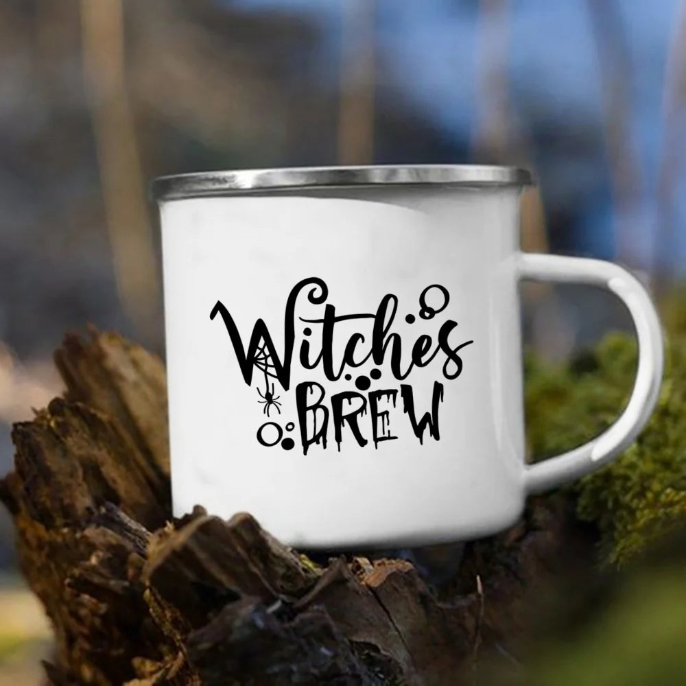 Witches Brew Coffee Mug Halloween Enamel Mug Halloween Party Mug Gift Halloween Mug Drinkware Autumn Cup
