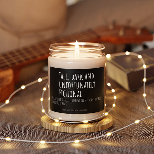 "Tall, Dark, and Unfortunately Fictional" Candle