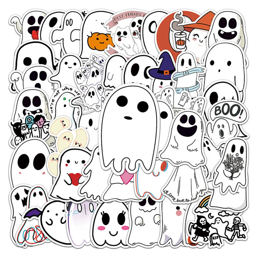 10/50PCS Waterproof Halloween Demon Kawaii Sticker Decoration Notebook Stickers Scrapbooking DIY Journal Halloween Graffiti