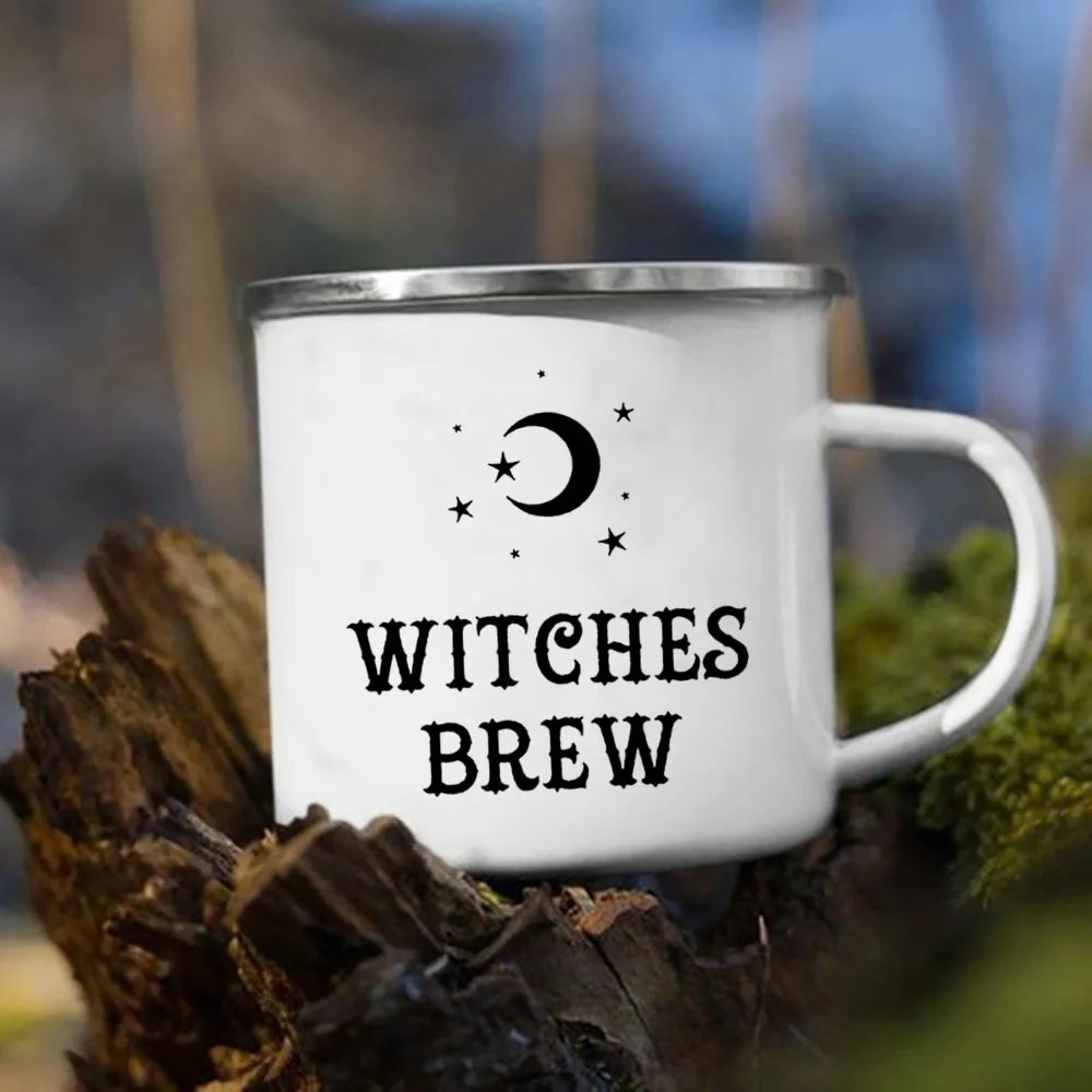 Witches Brew Coffee Mug Halloween Enamel Mug Halloween Party Mug Gift Halloween Mug Drinkware Autumn Cup