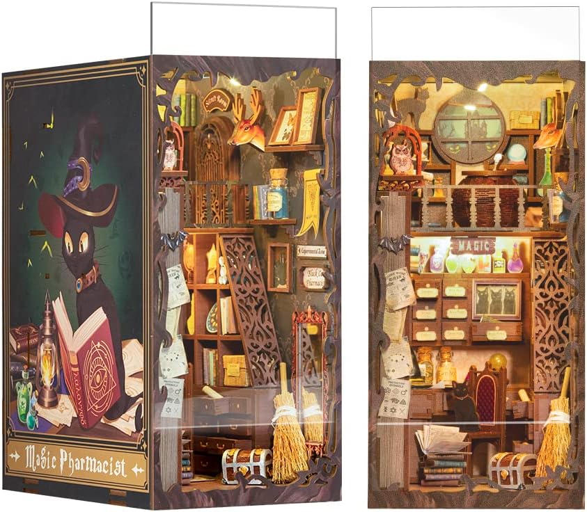 Book Nook Wizardi Miniature - Magic Pharmacist Roombox Kit-0