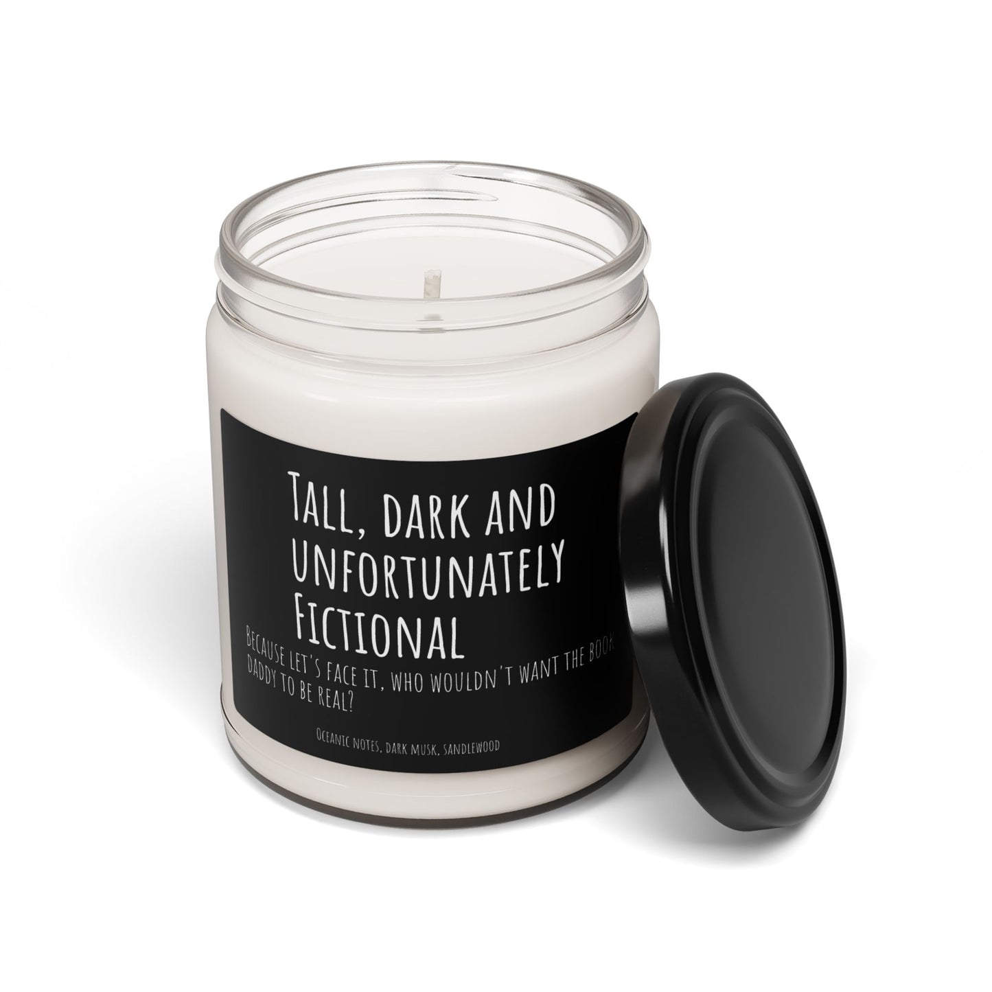 "Tall, Dark, and Unfortunately Fictional" Candle