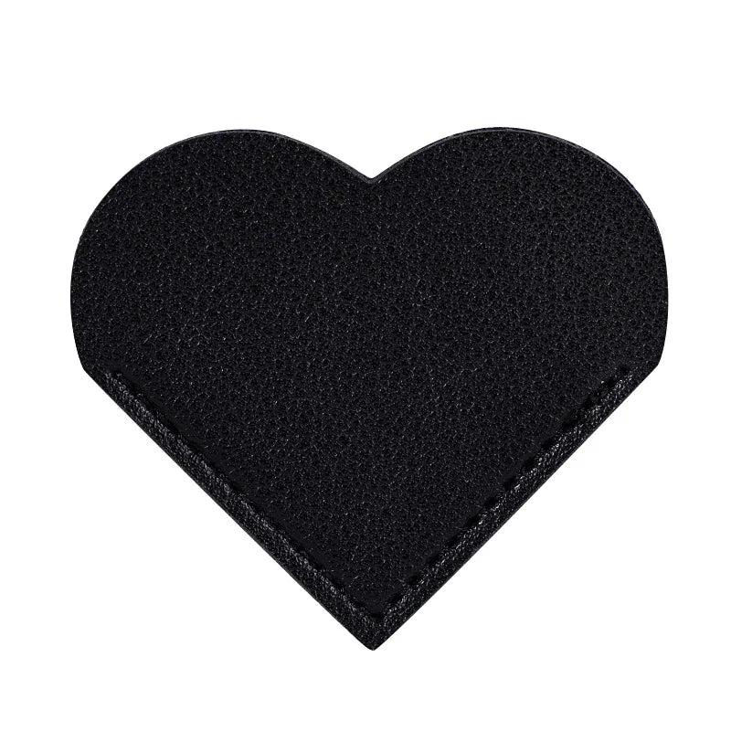 2Pcs PU Bookmark Leather Heart Bookmark Mini-Portable Gift Heart Bookmark Page Folder Corner Protective Cover School Supplies