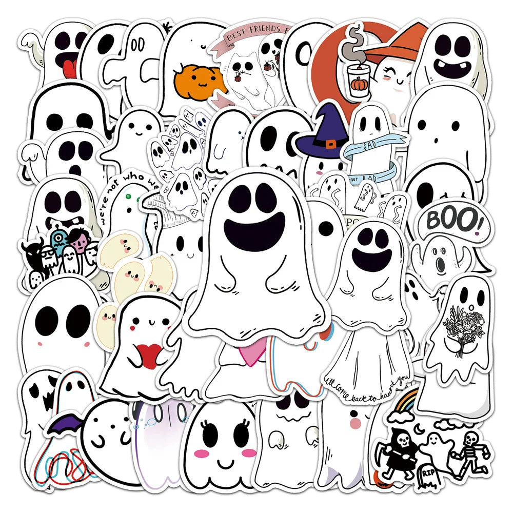 10/50PCS Waterproof Halloween Demon Kawaii Sticker Decoration Notebook Stickers Scrapbooking DIY Journal Halloween Graffiti